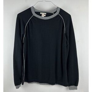 Carbon 2 Cobalt Men's Pullover Crew Neck Sweater Size Large Black Gray